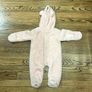 Magnetic Me Baby Bunting pink 0-3mo fuzzy fleece